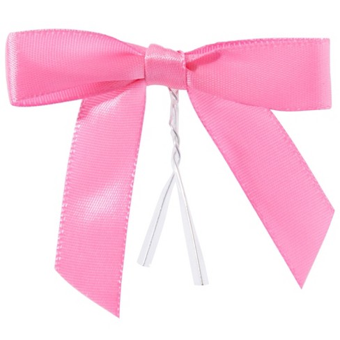 Juvale 100-pack Twist Tie Bows For Crafts, Pre-tied Satin Ribbon For Gift  Wrap Bags, Party Favors, Baked Goods, Mini Bowties, 2.5x3 In, Pink : Target