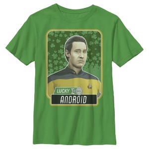 Boy's Star Trek: The Next Generation Commander Data St. Patrick's Day Lucky Android T-Shirt - 1 of 4