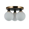 Artcraft Lighting Gem 3 - Light Semi-Flush Mount in  Black/Brushed Brass - 2 of 4
