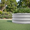 KWPZQEB 2 Pack Galvanized Raised Garden Bed Kit, Galvanized Planter Garden Boxes Outdoor, Round Large Metal for Vegetables - 32/47inch - 3 of 4