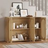 NicBex Vintage 3-Door Sideboard Cabinet with Rattan Panels, Retro Buffet Cabinet with Storage, Kitchen Pantry Cabinet, Storage Cabinet for Living Room - 2 of 4