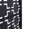 CAVINAS Patio Decorative Screen Freestanding Metal Privacy Panels with Mesh Pattern for Outside and Garden Decor - 3 of 4