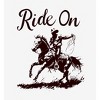 Cowboy "Ride On" Adult Crew Neck Long Sleeve Tee - 2 of 2