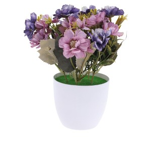 Unique Bargains Artificial Plants Autumn Cherry Blossoms Plastic 3.74"x3.74"x7.87" 1 Pcs - 1 of 4