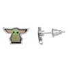 Disney Star Wars The Mandalorian Grogu Fashion Stud Earrings and Necklace Set, Officially Licensed - 4 of 4