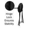 Trademark Home Heavy-Duty 24-Inch Folding Stools with Padded Seats, Black, Set of 4 - image 3 of 4