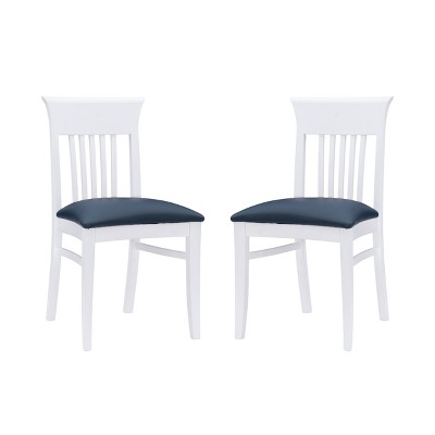 Set of 2 Jenny Upholstered Chairs White - Linon