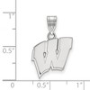 Black Bow Jewelry Sterling Silver Wisconsin Badgers NCAA Medium Pendant - 2 of 3