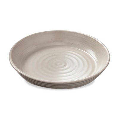 tagltd Loft Speckled Reactive Glaze Stoneware Dinnerware Plate 10 inch Matte White Dishwasher Safe