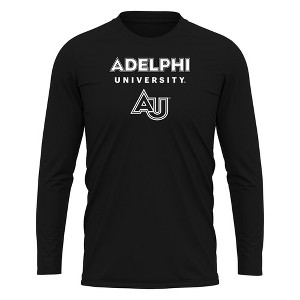 Adelphi University Adult Sport Long Sleeve Shirt Primary Logo, Athletic Heather - 1 of 4