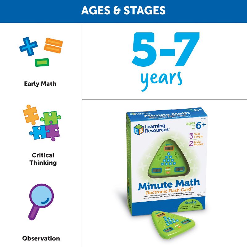 Learning Resources Minute Math Electronic Flash Card, 5 of 7