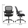 FONTOI Task and Office Chairs, Office Chair with Movable Armrests, Swivel Task Chair for Home Office, Black, 25.2"*41.5"*25.2" - 2 of 4