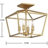 Savoy House Townsend 4 - Light Semi-Flush Mount in  Warm Brass - 2 of 4
