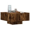 vidaXL Coffee Table Smoked Oak 23.6 in.x23.6 in.x12.4 in. Engineered Wood - 4 of 4