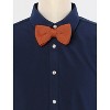 INSPIRE CHIC Men's Pre-Tied Adjustable Strap Solid Color Knitted Bow Ties - 2 of 4