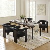 Gerry Boucle Dining Chair Set of 4 With Round Solid Back|ARTFUL LIVING DESIGN - 2 of 4