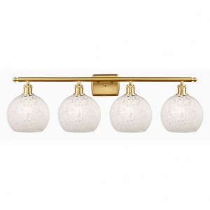 White Mouchette - 4 Light Bath Vanity In Modern Style-11 Inches Tall and 38 Inches Wide - 1 of 1