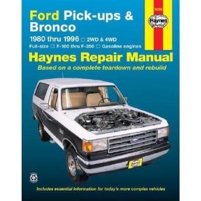 Ford Full-Size Pickups and Bronco, 1980-1996 - (Haynes Repair Manual (Paperback)) 8th Edition by  Haynes Publishing & Mark Christman & John Haynes