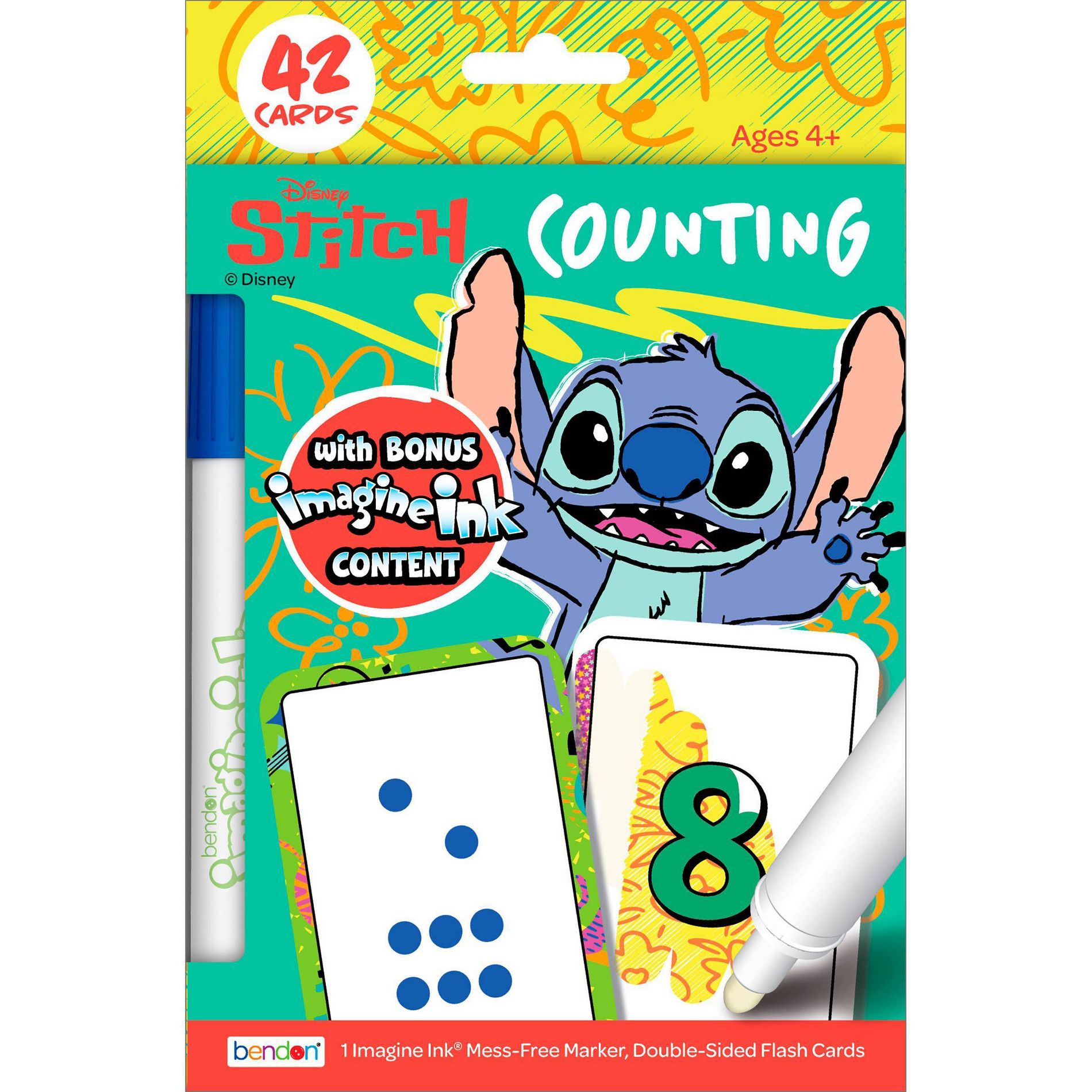 Disney Stitch Counting Imagine Ink Flash Cards