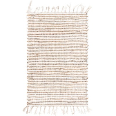 Handmade Beige/Ivory Braided Jute Rug 2' x 3' Indoor Stripe Design