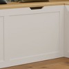 Famapy Corner Entryway Bench w/Hidden Storage White Oak Finish Shoe Cabinet - 4 of 4