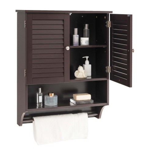 Tangkula Wall Mounted Bathroom Cabinet Storage Organize Hanging Medicine  Adjustable Shelf : Target