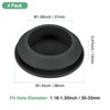 Unique Bargains Silicone Durable Waterproof Shock Absorption Mechanical Fasteners Black - 3 of 4