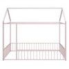 Full Size Metal Bed House Bed Frame with Fence, for Kids, Teens, Girls, Boys - 3 of 4