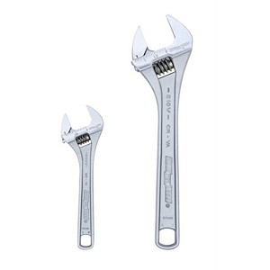 Channellock (#WS-2) Chrome Adjustable Wrench Set, 6" & 10" (Set of 2) - 1 of 2