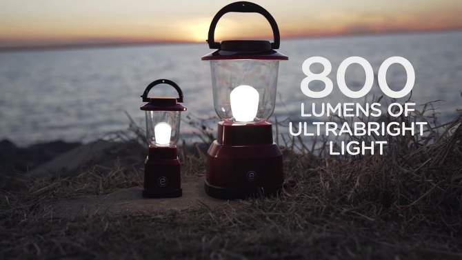 LED Outdoor Lantern with USB Charging Red - Enbrighten, 2 of 12, play video