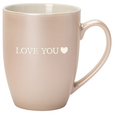 Elanze Designs Love You Precious Pearl 10 ounce New Bone China Coffee Cup Mug