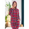 ADR Women's Plush Fleece One Piece Hooded Footed Zipper Pajamas, Soft Adult Jumpsuit PJs with Hood - 3 of 4