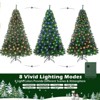 6.5FT Pre-Lit Artificial Christmas Tree,Premium Hinged Xmas Tree with 350 Warm White & Colored Change Lights,8 Lighting Modes and 1068 Branch Tips - 3 of 4
