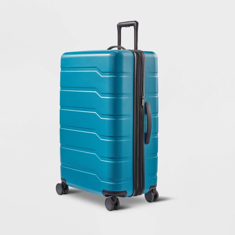 Hardside Large Checked Spinner Suitcase - Open Story™, 1 of 8