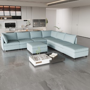 NicBex Couches for Living Room Armless Seat Loveseat Couches Chaise Longue Sofa Fabric Flexible Sofa with Storage for Small Spaces, Living Room - 1 of 4