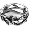 Jesus Crown of Thorns Ring - Gothic Stainless Steel Mens Pinky Ring - 2 of 4