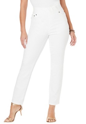 Jessica London Women's Plus Size Comfort Waist Stretch Denim Straight Leg Jean