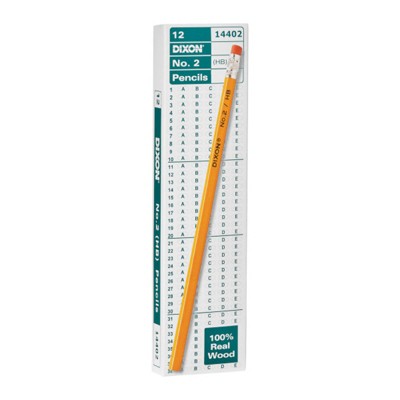 Dixon No. 2 Pencils, Yellow, Box of 12/10 Packs