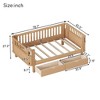 Sapphtopaz Wood Twin Size Bed Frame with Headboard & Rails for Kids Low Platform Bed with 2 Storage Drawers Bedroom Daybed for Girls and Boys - 4 of 4