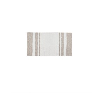 Vynxaria Bath Rugs and Mats - Reversible 27"x45" Striped Elegance with Dual Comfort - 1 of 4