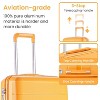 NAYSAYE Luggage Sets 4 Piece 14 20 24 28 PP Lightweight Durable Expandable Suitcase with TSA Lock Spinner Wheels Travel Set, Orange, 18.3"*10.8"*29" - 4 of 4