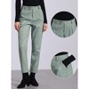 Allegra K Women's Straight Casual Button Down High Waist Cropped Pants - 2 of 4