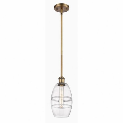 Vaz - 1 Light Stem Hung Mini Pendant In Industrial Style-8.13 Inches Tall and 5.88 Inches Wide
