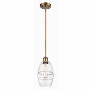 Vaz - 1 Light Stem Hung Mini Pendant In Industrial Style-8.13 Inches Tall and 5.88 Inches Wide - 1 of 1