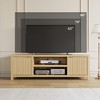 Fluted TV Stand for 80 inch, Modern Entertainment Center with Adjustable Shelves - 4 of 4