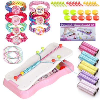 iMountek "DIY Bracelet Making Kit for Kids – Arts & Crafts Set with Beads, Charms & Travel Activity Gift for Girls" Pink