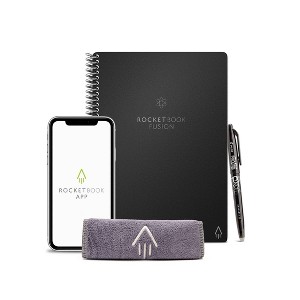 Fusion Smart Reusable Notebook 7 Page Styles 42 Pages 6"x8.8" Executive Size Eco-Friendly Notebook - Rocketbook - 1 of 4