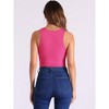 INSPIRE CHIC Women's Sleeveless Asymmetrical Halter Neck Tank Top Bodysuit - 3 of 4