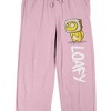 Lost Kitties Loafy Women’s Cradle Pink Sleep Pajama Pants - 2 of 4