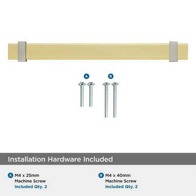 Brushed Gold and Satin Nickel Cabinet Bar Pull